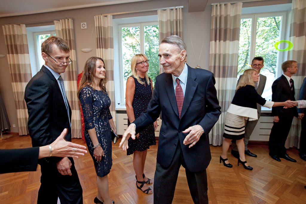 HEAKlubi kohtumine president Mauno Koivistoga 19.08.2013 Eesti saatkonnas Helsingis.