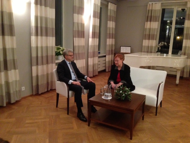 Klubi kohtumine president Tarja Haloneniga Eesti saatkonnas 03.12.2014.